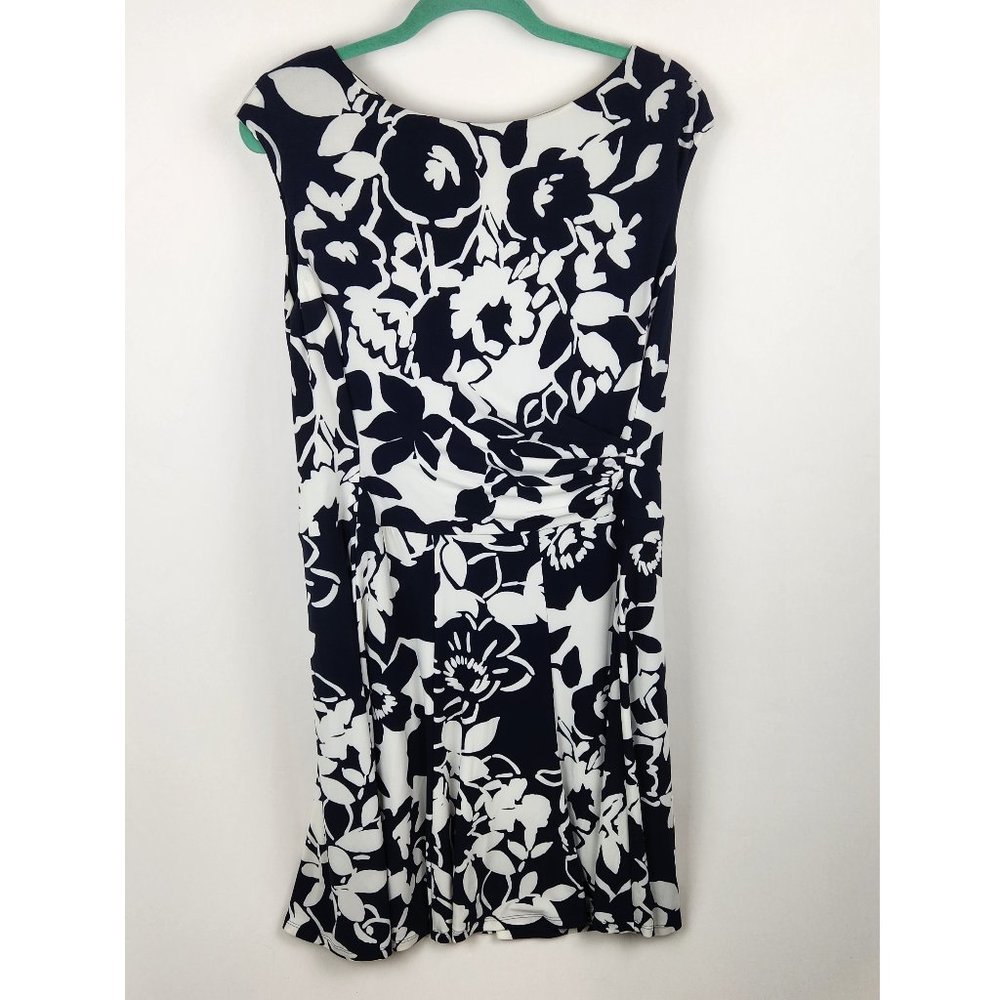 NWT Lauren Ralph Lauren Floral Stretch Cap Sleeve Midi Dress sz 14